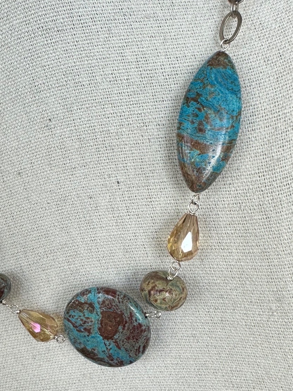 ✨ Boho-Chic Imperial Jasper Statement Necklace - Picture 10 of 15
